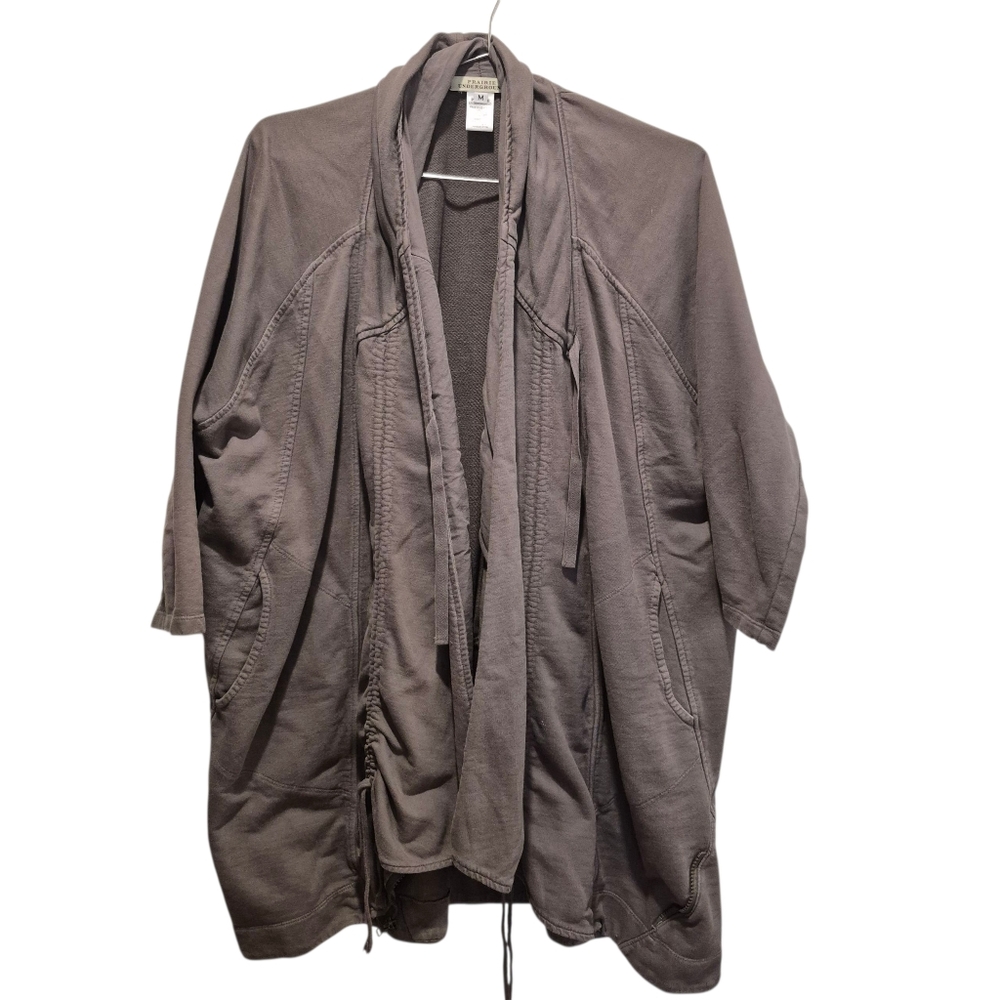 Prairie Underground Brown Asymmetric Moth Jacket Cotton Size Medium